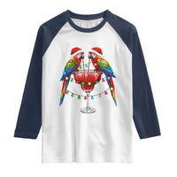 Christmas In July Parrots Raglan Shirt Summer Beach Party Gift