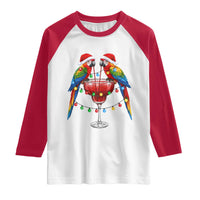 Christmas In July Parrots Raglan Shirt Summer Beach Party Gift