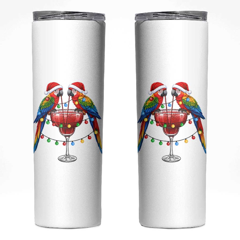 Christmas In July Parrots Skinny Tumbler Summer Beach Party Gift