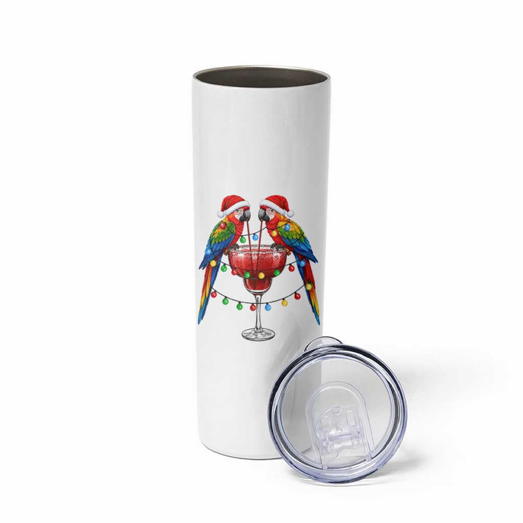 Christmas In July Parrots Skinny Tumbler Summer Beach Party Gift