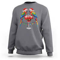 Christmas In July Parrots Sweatshirt Summer Beach Party Gift
