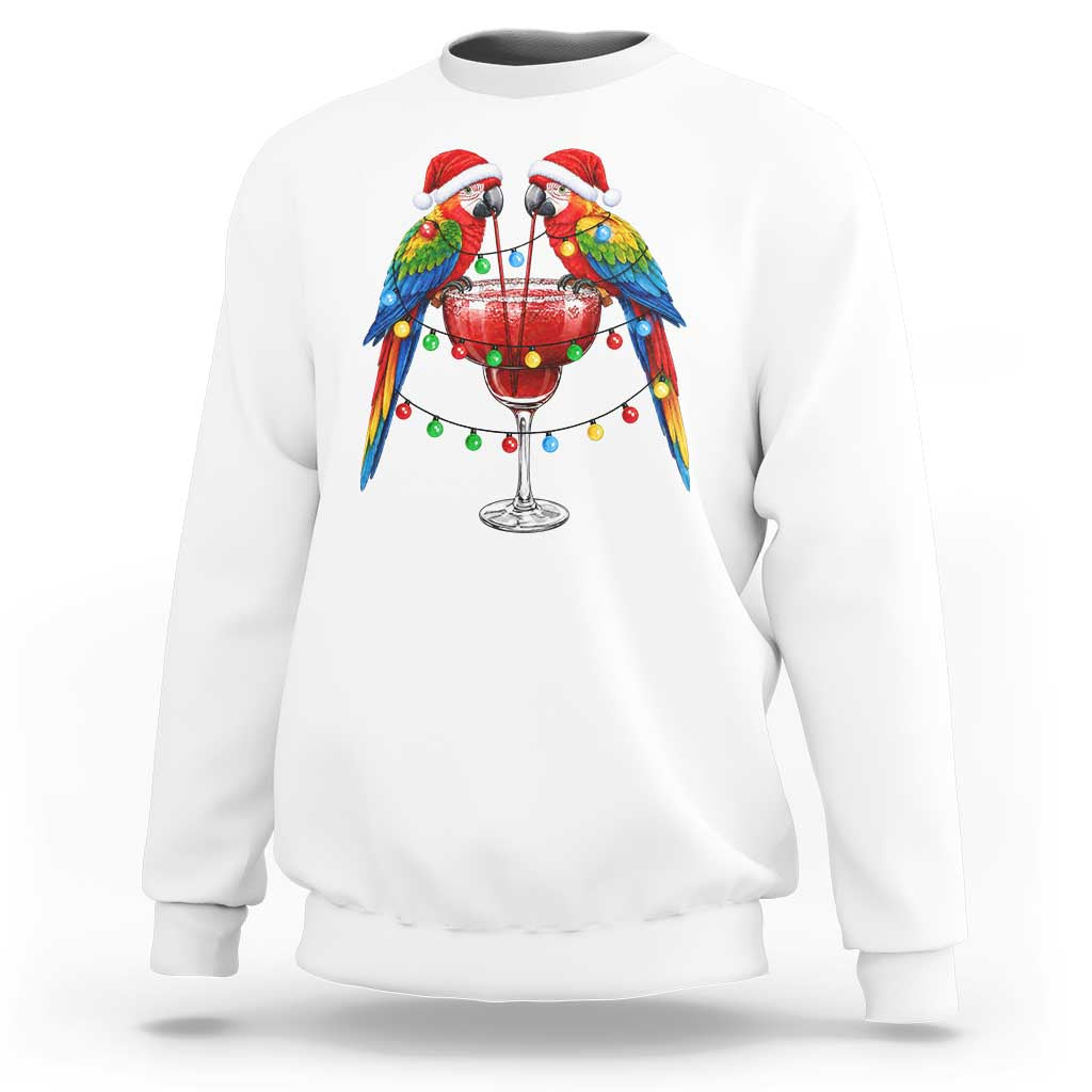 Christmas In July Parrots Sweatshirt Summer Beach Party Gift