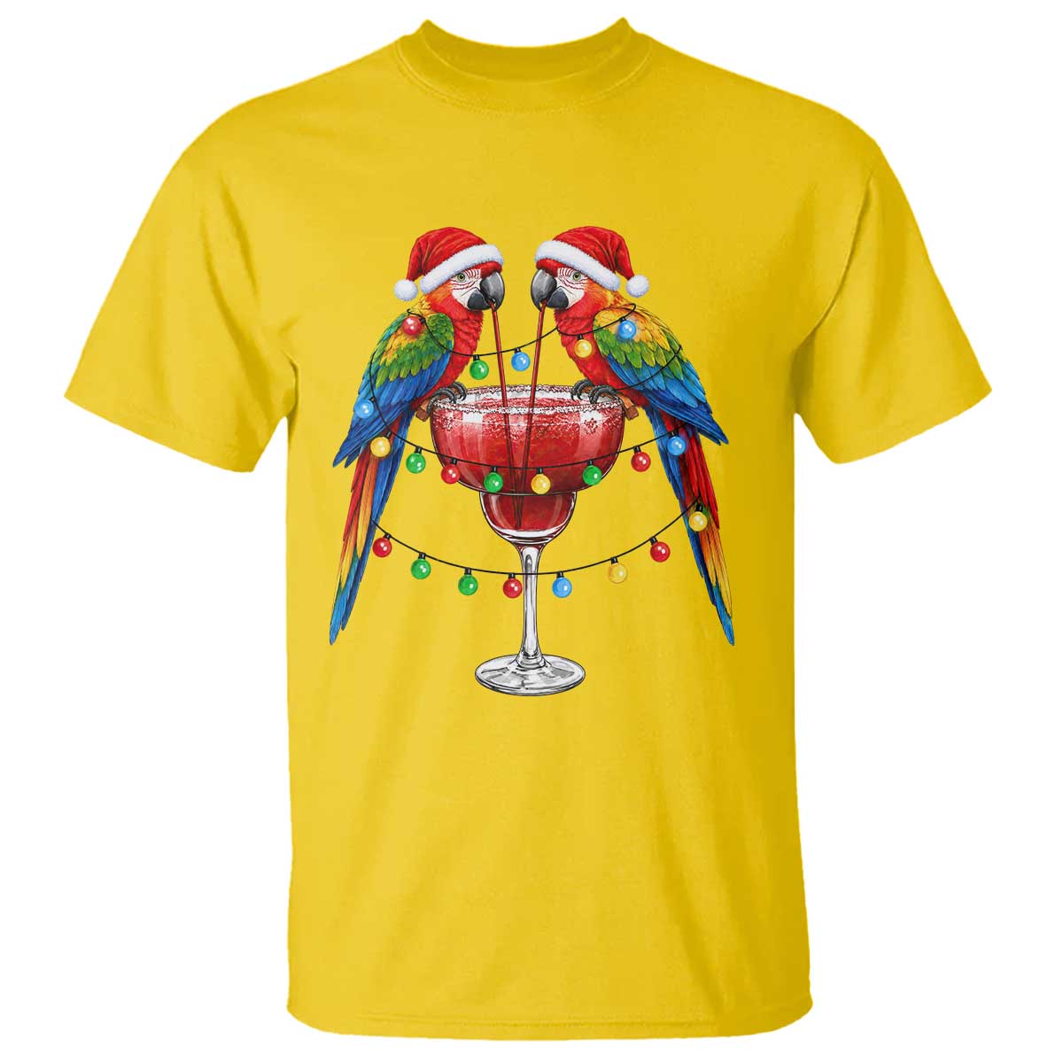Christmas In July Parrots T Shirt Summer Beach Party Gift