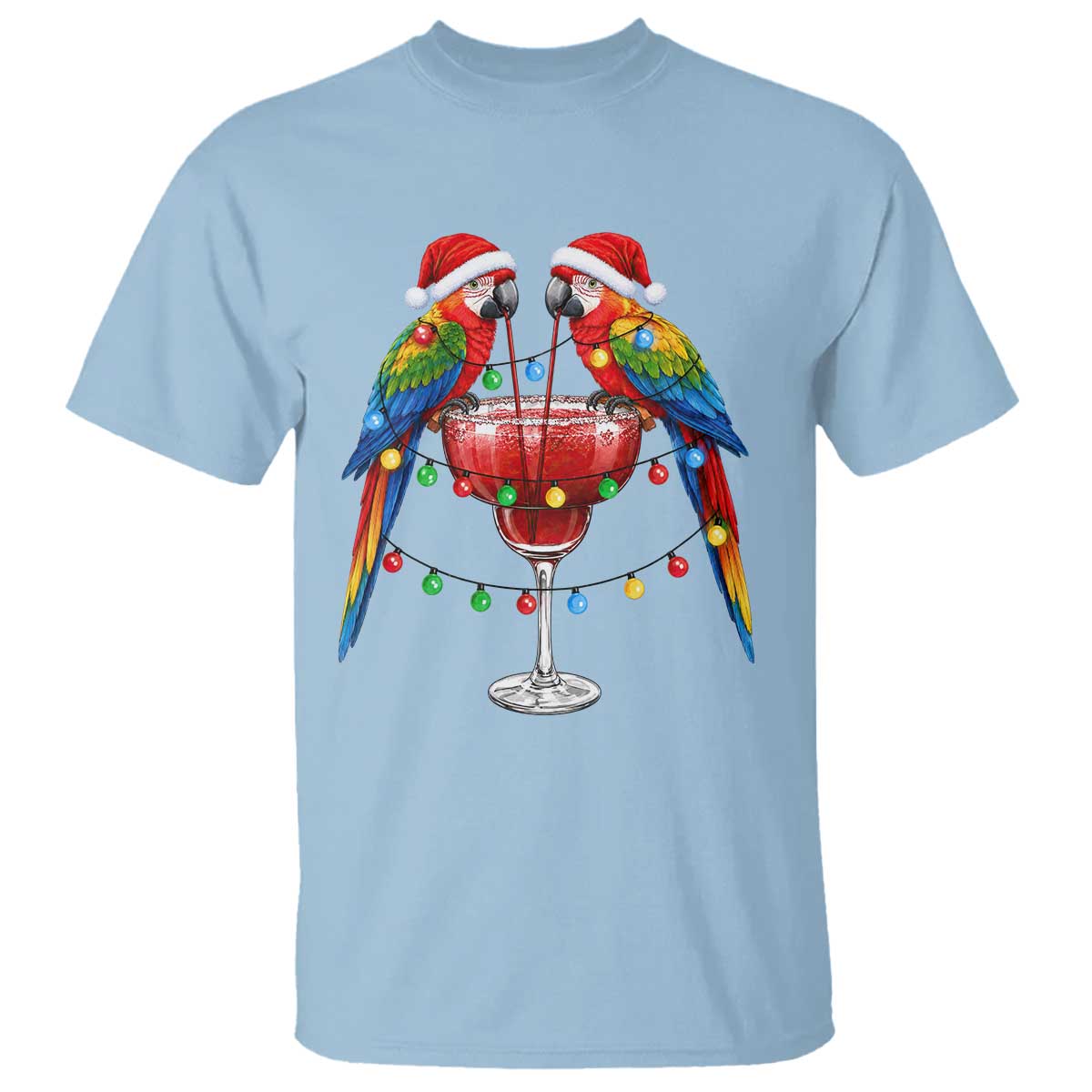 Christmas In July Parrots T Shirt Summer Beach Party Gift