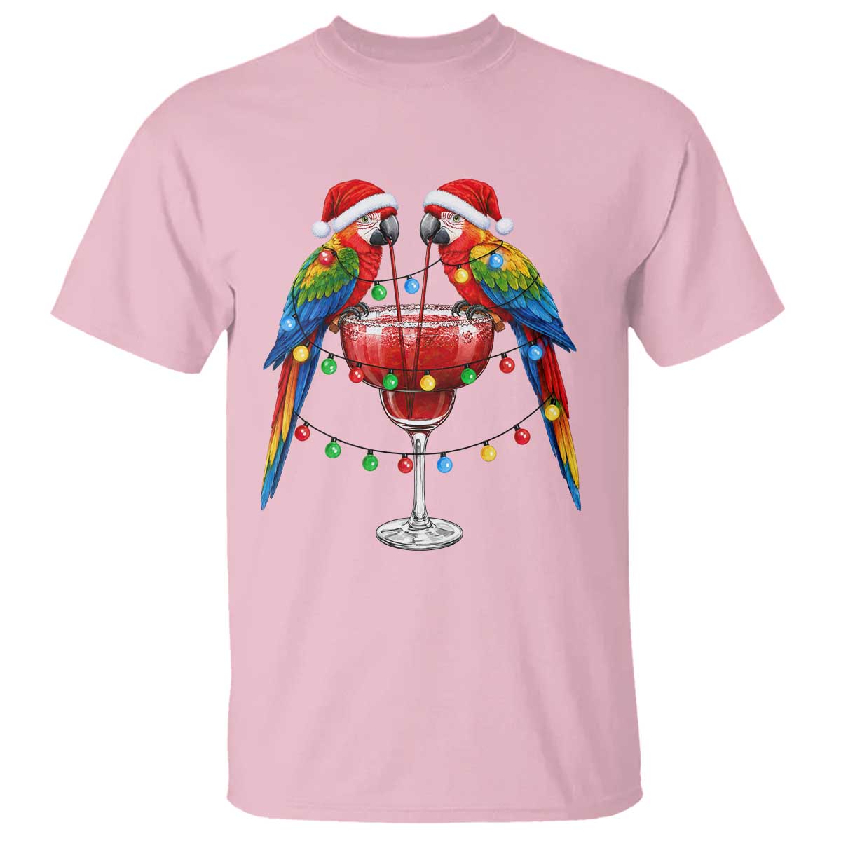 Christmas In July Parrots T Shirt Summer Beach Party Gift