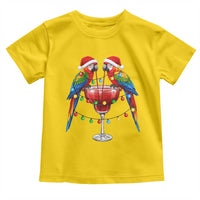 Christmas In July Parrots Toddler T Shirt Summer Beach Party Gift