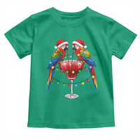 Christmas In July Parrots Toddler T Shirt Summer Beach Party Gift