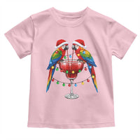 Christmas In July Parrots Toddler T Shirt Summer Beach Party Gift