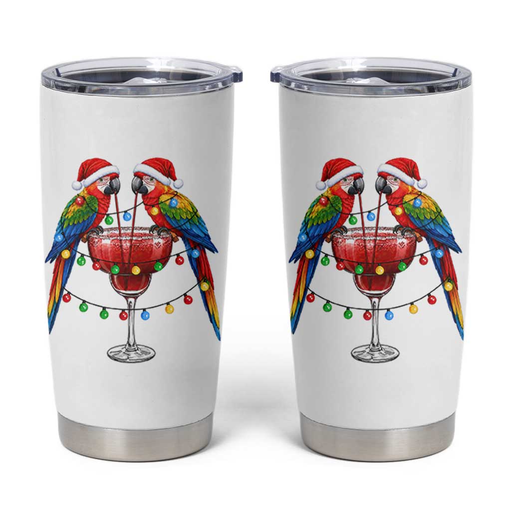 Christmas In July Parrots Tumbler Cup Summer Beach Party Gift