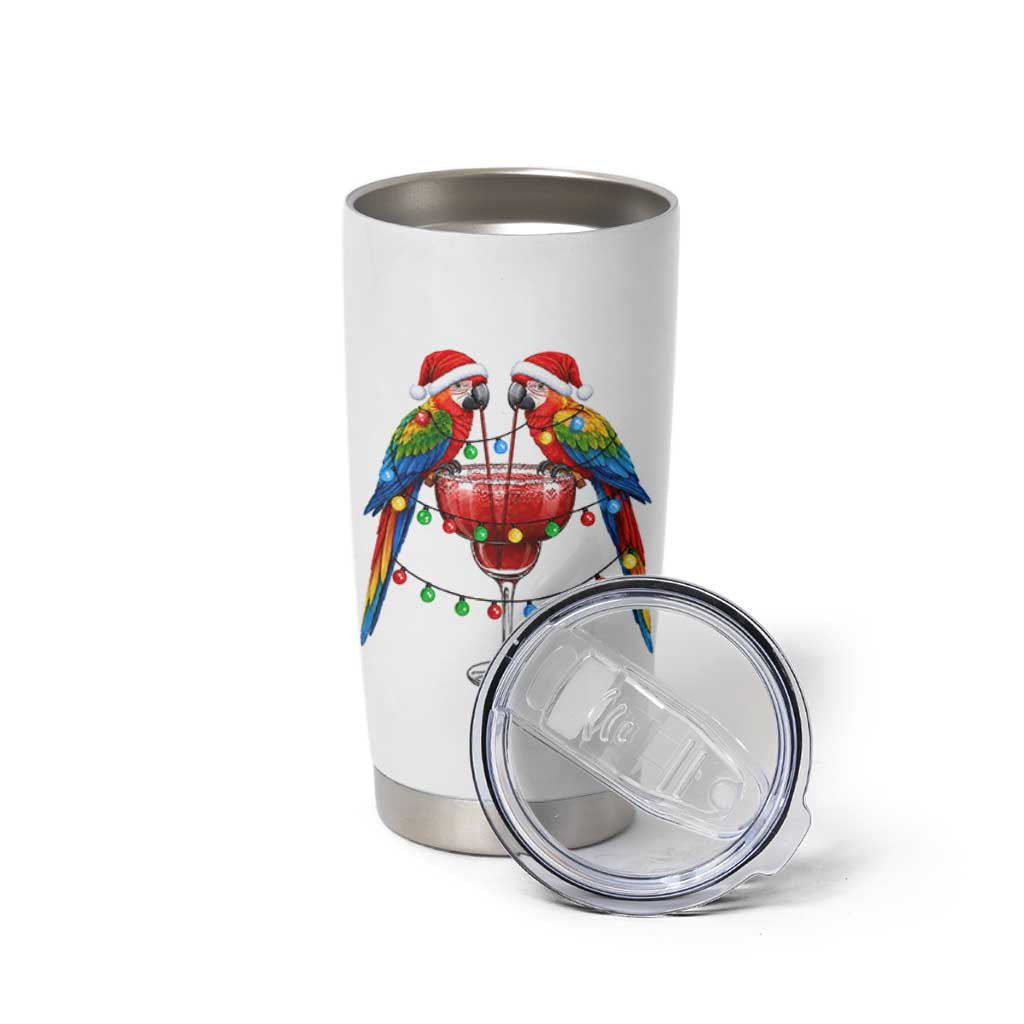 Christmas In July Parrots Tumbler Cup Summer Beach Party Gift