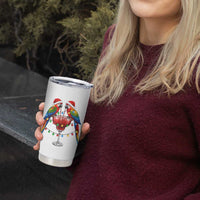 Christmas In July Parrots Tumbler Cup Summer Beach Party Gift