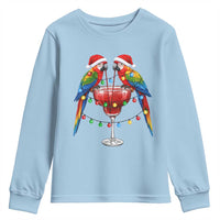 Christmas In July Parrots Youth Sweatshirt Summer Beach Party Gift
