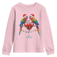 Christmas In July Parrots Youth Sweatshirt Summer Beach Party Gift