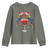 Christmas In July Parrots Youth Sweatshirt Summer Beach Party Gift
