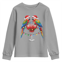Christmas In July Parrots Youth Sweatshirt Summer Beach Party Gift