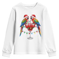 Christmas In July Parrots Youth Sweatshirt Summer Beach Party Gift