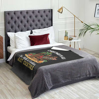 Funny Christmas In July Bigfoot Throw Blanket No Milk And Cookies Just Cocktails