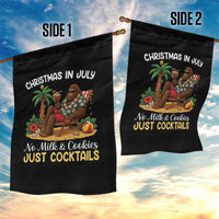 Funny Christmas In July Bigfoot Garden Flag No Milk And Cookies Just Cocktails