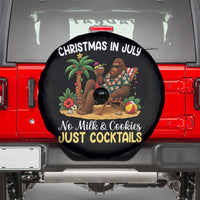 Funny Christmas In July Bigfoot Spare Tire Cover No Milk And Cookies Just Cocktails
