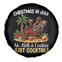 Funny Christmas In July Bigfoot Spare Tire Cover No Milk And Cookies Just Cocktails