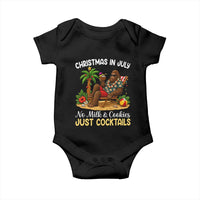 Funny Christmas In July Bigfoot Baby Onesie No Milk And Cookies Just Cocktails