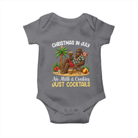 Funny Christmas In July Bigfoot Baby Onesie No Milk And Cookies Just Cocktails