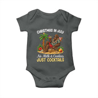 Funny Christmas In July Bigfoot Baby Onesie No Milk And Cookies Just Cocktails