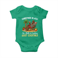 Funny Christmas In July Bigfoot Baby Onesie No Milk And Cookies Just Cocktails
