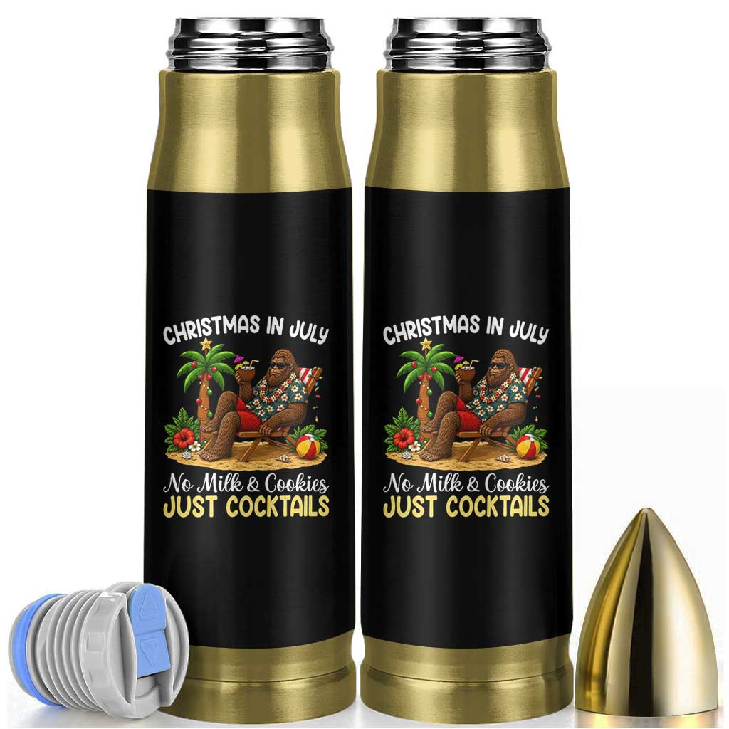 Funny Christmas In July Bigfoot Bullet Tumbler No Milk And Cookies Just Cocktails