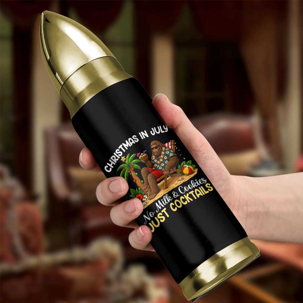 Funny Christmas In July Bigfoot Bullet Tumbler No Milk And Cookies Just Cocktails