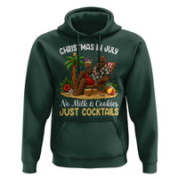 Funny Christmas In July Bigfoot Hoodie No Milk And Cookies Just Cocktails
