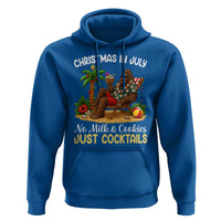 Funny Christmas In July Bigfoot Hoodie No Milk And Cookies Just Cocktails