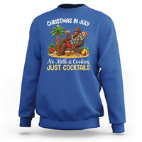 Funny Christmas In July Bigfoot Sweatshirt No Milk And Cookies Just Cocktails