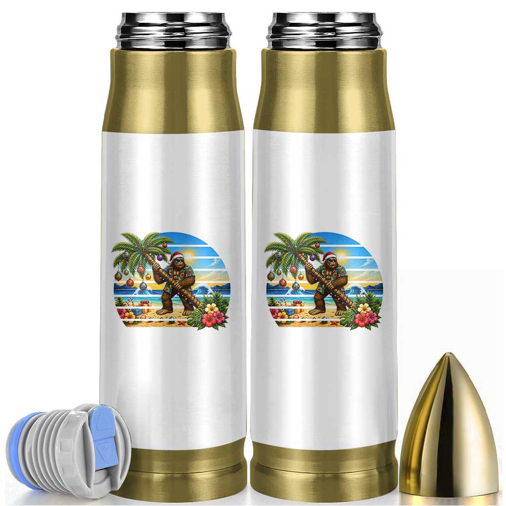 Funny Christmas In July Bigfoot Bullet Tumbler Tropical Vacation Graphic