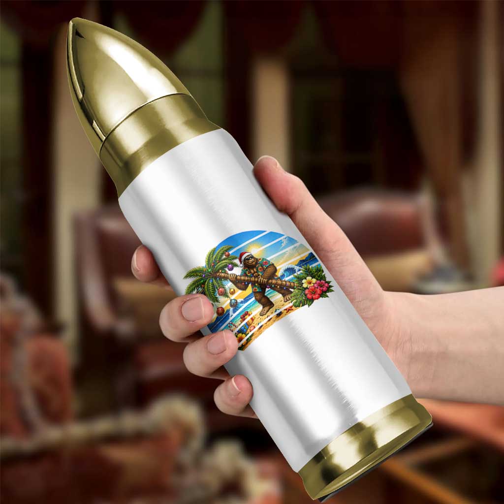 Funny Christmas In July Bigfoot Bullet Tumbler Tropical Vacation Graphic