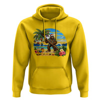 Funny Christmas In July Bigfoot Hoodie Tropical Vacation Graphic