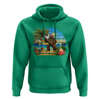 Funny Christmas In July Bigfoot Hoodie Tropical Vacation Graphic