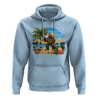 Funny Christmas In July Bigfoot Hoodie Tropical Vacation Graphic