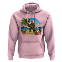 Funny Christmas In July Bigfoot Hoodie Tropical Vacation Graphic