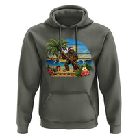 Funny Christmas In July Bigfoot Hoodie Tropical Vacation Graphic
