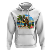 Funny Christmas In July Bigfoot Hoodie Tropical Vacation Graphic
