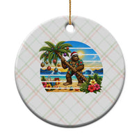 Funny Christmas In July Bigfoot Ceramic Ornament Tropical Vacation Graphic