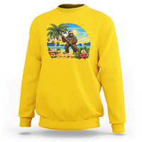 Funny Christmas In July Bigfoot Sweatshirt Tropical Vacation Graphic