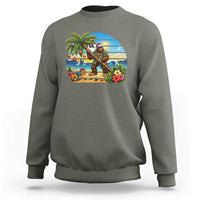 Funny Christmas In July Bigfoot Sweatshirt Tropical Vacation Graphic