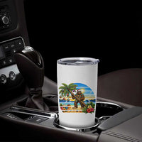 Funny Christmas In July Bigfoot Tumbler Cup Tropical Vacation Graphic