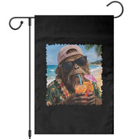 Funny Hawaiian Bigfoot Garden Flag Tropical Beach Party Graphic