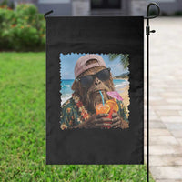 Funny Hawaiian Bigfoot Garden Flag Tropical Beach Party Graphic