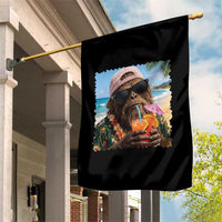 Funny Hawaiian Bigfoot Garden Flag Tropical Beach Party Graphic