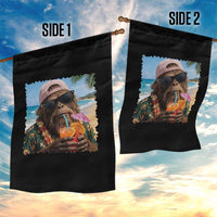 Funny Hawaiian Bigfoot Garden Flag Tropical Beach Party Graphic