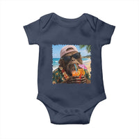 Funny Hawaiian Bigfoot Baby Onesie Tropical Beach Party Graphic